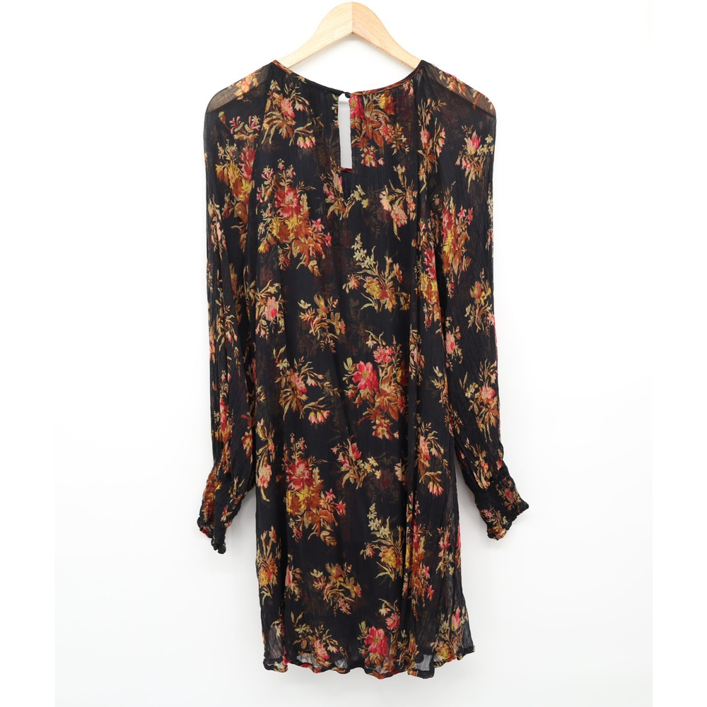 Sundance Women's Halima Floral Cupro Silk Midi Dress Sz L - Picture 2 of 7